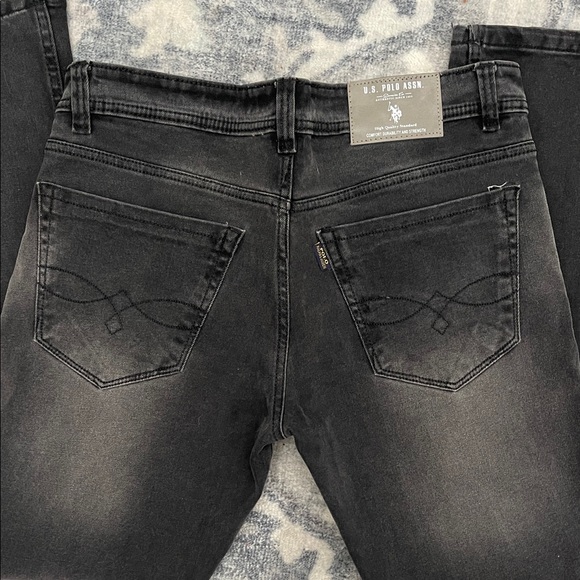 Polo by Ralph Lauren Charcoal Jeans with Bear Embroidery - Picture 3 of 5